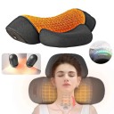 Almofada de massagem para o pescoço com vibração, aquecimento e tração inflável, 3 níveis de massagem e calor, núcleo de memória para relaxamento do pescoço 3