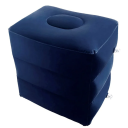Almofada de pés inflável para crianças em avião 30x38x40 cm Altura ajustável 3 peças Apoio de pés de viagem Conforto em voos longos 7