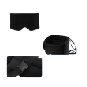 Almofada de viagem 2 em 1 para o pescoço com máscara para os olhos 43 × 15 cm Apoio de cabeça ajustável Suporte de 360° Máscara de dormir e saco 4
