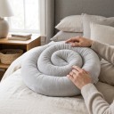Almofada longa para a cama 2 m Protetor cilíndrico à volta do berço Forma flexível sem cantos Apoio para deitar e sentar Acessório para o quarto das crianças 6