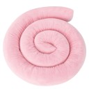 Almofada longa para a cama 2 m Protetor cilíndrico à volta do berço Forma flexível sem cantos Apoio para deitar e sentar Acessório para o quarto das crianças 2