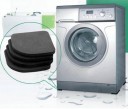 Almofadas antivibração para as pernas da máquina de lavar 4 pcs Atenuam as vibrações e protegem o chão de danos Material flexível Cor preta 7,7 x 7,7 1