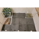 Almofadas aquecedoras para animais de estimação 10 pcs 30 x 30 cm Isolamento térmico Painéis em espuma com bordas de puzzle Azulejos de chão macios 3