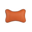 Almohada cervical para coche 25x17 cm Piel sintética Almohada reversible para apoyar la cabeza con relleno para aliviar el dolor durante el viaje Almohada universal para coche 3