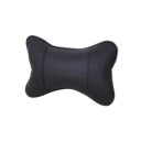 Almohada cervical para coche 25x17 cm Piel sintética Almohada reversible para apoyar la cabeza con relleno para aliviar el dolor durante el viaje Almohada universal para coche 1