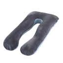 Almohada de embarazo de 120 x 70 cm, en forma de U, longitudinal, para todo el cuerpo, ergonómica, cómoda, transpirable, lavable 4