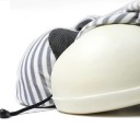 Almohada de viaje ortopédica de espuma viscoelástica, ergonómica, para el cuello, para avión, coche, oficina, soporte relajante para el cuello 8