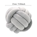 Almohada decorativa en forma de nudo Bola para cama o sofá Accesorio de diseño suave elaborado en felpa Relleno de fibra hueca Textiles para el hogar 2