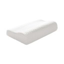 Almohada ortopédica con viscoelástica 50 x 30 x 10 cm Soporte para cuello y columna Forma anatómica Funda extraíble y lavable con cremallera Dormir 1