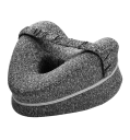 Almohada ortopédica de espuma viscoelástica para piernas, almohada suave con cuña para rodillas entre las piernas, 24 x 23 x 13 cm, alivio 3