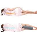 Almohada ortopédica semicircular entre las rodillas 41x18x10 cm Espuma viscoelástica Dormir de lado Alivio del dolor de cadera y espalda Funda de poliéster 2