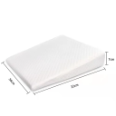 Almohada para bebé de 36 x 32 cm, inclinada 15°, antivibración, color blanco, reposacabezas con cuña, ideal para cochecito y cuna. 3
