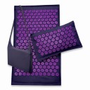 Almohadilla de acupresión 74 x 44 cm con almohada 40 x 26 cm set de masaje con picos en forma de flores para la relajación de la espalda 4