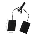 Almohadillas calefactoras para guantes USB 5 V Juego de 2 insertos calefactores 8,5 x 6,5 cm Fibra de carbono Negra Calentador de manos para invierno 5