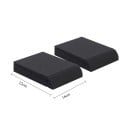 Almohadillas de aislamiento para monitores de estudio set de 2 pcs espuma acústica resistente a impactos 16 x 22 cm negras aislamiento para altavoces y monitor de escritorio 3