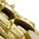 Almohadillas de cuero para saxofón Tenor 25 pcs Almohadillas universales con botones de cuero suave Juego de repuesto para un sellado preciso 2