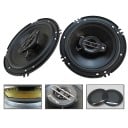Altavoces HiFi coaxiales para coche 320W 4 Ω Altavoces de graves de tres vías con marco de metal Suspensión de goma Montaje universal 2