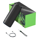Altavoz Bluetooth portátil S51, altavoz estéreo impermeable de 10 W con graves, Bluetooth 5.2, batería de 1800 mAh, tarjeta de memoria, conector 5