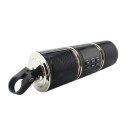 Altifalante Bluetooth para motocicleta com montagem no guiador Dois altifalantes e painel de controlo Alimentação 12 V Plástico ABS Cor preta 4