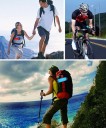 Altoparlante Bluetooth con torcia LED e moschettone per bicicletta e zaino Impermeabile e resistente agli urti Batteria 4000 mAh Riproduzione 14
