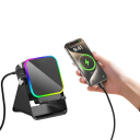 Altoparlante Bluetooth wireless 5 in 1 con ricarica e supporto per telefono 5000 mAh powerbank 8 luci RGB suono HIFI portatile da tavolo 3