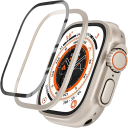 Alumiininen kotelo karkaistulla lasilla Apple Watch Ultra 1 2 3 49 mm näytön suojakotelo 9H kestävä naarmuuntumissuoja 7