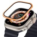 Aluminiowe etui z hartowanym szkłem do Apple Watch Ultra 1 2 3 49 mm ochronny pokrowiec na wyświetlacz 9H odporna ochrona 4