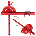Aluminiowy kątomierz do drewna 45 cm precyzyjny szablon kątowy z uchwytem, narzędzie pomiarowe do cięcia kątowego 2