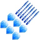 Aluminium dartskafter og flights 12 stk. T962 4