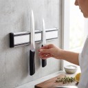 Aluminium Magnetleiste für Messer 31,5 x 4,5 cm Wandhalterung für Messer und Werkzeuge mit starken Magneten Silber Für die Küche Werkstatt und Garage 2