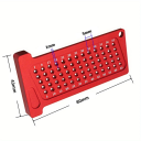 Aluminium Marking Rule for Wood 1–65 mm Precision Measuring Rule with Holes Template for Marking Marking Tool for Carpentry 2