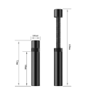 Aluminium støtte til GPU og CPU mod hængning Justerbar længde 7,3–12 cm Magnetisk base Holder til grafikkort PC 3