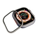 Aluminiumfodral med härdat glas för Apple Watch Ultra 1 2 3 49 mm skyddande skärmöverdrag 9H slitstark repbeständig skydd 10