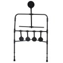 Alvo de tiro infantil 5 peças 20 x 23 x 31 cm com base de treino autoajustável em plástico com placas móveis 3