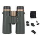 Ammattimainen HD kiikarin 12x42 optinen lasi FMC vihreä luonnon tarkkailuun retkeilyyn metsästykseen diopterikorjauksella ja tarkennuksella 1