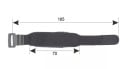 Amortecedor de ruído para guitarra, ukulele e baixo 185 x 70 cm Fita de algodão preta com fecho de velcro Amortecedor para 7 a 10 cordas Acessório 4