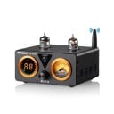 Amplificador de válvulas HiFi con medidor VU y Bluetooth 5.2, 100 W × 2, TPA3250, USB DAC, entrada óptica y coaxial, negro, para audio doméstico 1