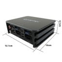 Amplificador DSP para coche QP-H2AMP procesador de audio de 4 canales 60 W x 4 12,1 x 10 x 4,1 cm clase A/B negro para radios y altavoces Android 4