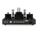Amplificateur HiFi à lampes single-ended classe A 2× 10 W, lampes EL34C et 6SN7GT, châssis en acier, entrée RCA, noir, pour stéréo domestique 3