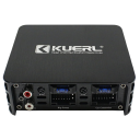 Amplificator DSP auto KUERL 4canal AB 60 W x 4 RMS 12 x 10 x 4 cm aluminiu negru pentru autoradio Android cu ecran mare 3