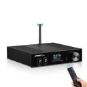 Amplificatore HiFi Bluetooth 150W x2, stereo 2.1 con aptX HD, USB, ingresso ottico e coassiale, uscita per subwoofer, nero, per audio domestico 2