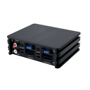 Amplificatore per auto 4 canali 60 W x 4 massimo potenza 240 W 12 x 10 x 4 cm classe A/B nero per autoradio Android subwoofer e altoparlanti 1