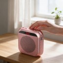 Amplificatore vocale con microfono Megafono portatile e altoparlante Riproduzione da USB e scheda TF 8,4 x 2,8 x 9,2 cm Rosa Per amplificare la voce 4