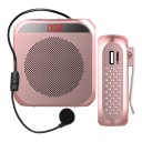 Amplificatore vocale con microfono Megafono portatile e altoparlante Riproduzione da USB e scheda TF 8,4 x 2,8 x 9,2 cm Rosa Per amplificare la voce 5