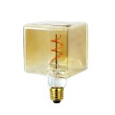 Ampoule LED décorative en forme de cube Dimmable avec filament spiralé 4 W 220–240 V 9,5 x 9,5 x 15 cm Verre Pour lampes et luminaires 2