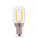 Ampoule LED dimmable T20 E14 Forme tubulaire avec filaments LED 1 W 220–240 V 55 x 20 mm Ampoule transparente Lumière blanche 4500 K Pour lampes et luminaires 1