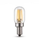 Ampoule LED dimmable T20 E14 Forme tubulaire avec fils LED 2 W 220–240 V 55 x 20 mm Ampoule transparente Blanc chaud 2200 K Pour lampes et luminaires 1