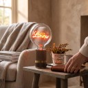 Ampoule LED spirale avec filament G125 E27 Forme du mot Love 4 W 220 V 12,5 x 17,5 cm Douille en aluminium et couvercle en verre Pour lampes et luminaires 6