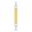 Ampoule LED tubulaire R7S 118 mm Douille double face 30 W 220 V bande COB dans un tube transparent Blanc naturel Pour projecteurs et luminaires 1