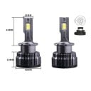 Ampoules LED D4S avec ventilateur 70 W 30000 lm (paire) 6000K lumière blanche, refroidissement en aluminium, Canbus, gris, remplacement de xenon 4